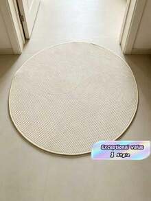 1 chiếc thảm trải sàn tròn hiện đại màu be kẻ sọc, phù hợp cho phòng khách, phòng ngủ, phòng làm việc, phòng chờ, phòng thay đồ - Nhiều màu - Xem 2