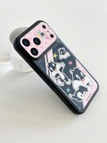 ShellaStory LOONEY TUNES X SHEIN 時尚高端印花圖案手機保護殼，完美兼容 ，可愛時尚且精緻 - 彩色 - 查看 12