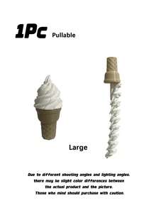 3D Printed Realistic Ice Cream Cone Retractable Sword Funny Novelty Prank Toy - Multicolor - View 11