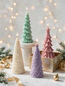 Christmas Pillar Tree Silicone Candle Mold Christmas Tree Silicone Mold Xmas Design Soy Wax Silicone Mould Christmas Home Decor - various - View 5