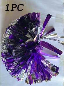 1 Colorful Cheerleading Pom Pom With Handle, Suitable For Ladies And Girls To Wave And Dance With, Perfect For Club Sports Events, Dance Parties, Cheerleading Performances, And Competitions. It's A Cheerleading Accessory And A Cheerleading Pom Pom - Multicolor - View 21