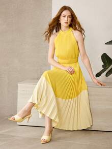 MOTF WOMEN'S FRENCH NEW FASHION OPEN-TOED SEXY STILETTO TIP SANDALS, YELLOW VERSATILE COMFORTABLE FAIRY STYLE ELEGANT SIMPLE SANDALS - Yellow - View 9