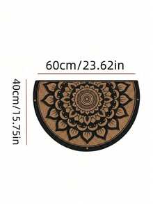 1PC 2D Retro Semi-Circular Door Mat Carpet, Floral Pattern, Entrance Door, Outdoor Welcome Mat, Suitable For Kitchen, Doorway, Outdoor, Living Room, Bedroom, Bathroom And Foyer, Fashionable Holiday Gift, Decorative Gift - A - View 10