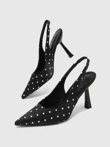 CUCCOO BIZCHIC Women's Pointed Toe Fashion High Heel Pumps Spring Shoes Spring Break Easter For Christmas Spring Shoes - Black/White - View 10