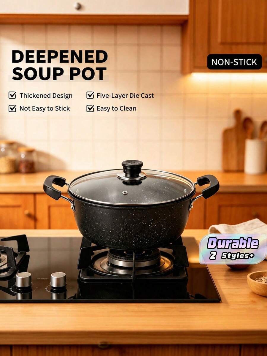 Bộ nồi chảo chống dính, phù hợp cho bếp điện và bếp ga, lý tưởng cho gia đình, tiệc lễ, tụ họp gia đình và sử dụng hàng ngày - Xem 1