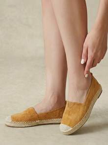 Styleloop 女款平底草編涼鞋 麻繩鞋 波希米亞風 適合度假、日常約會、海灘旅行、日常穿搭、度假旅行 - 駝色 - 查看 8