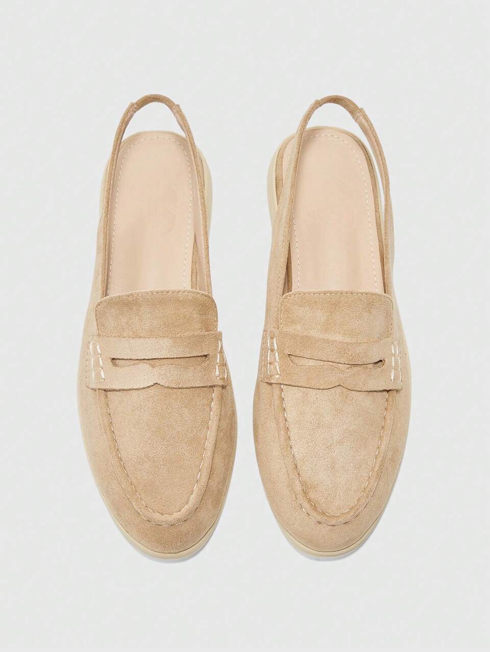 CUCCOO BIZCHIC Women Shoes Fashion Apricot Comfortable Commuter Women's Flat Loafers Slingback Flat Shoes Suitable For Outdoor Shopping To Work Daily Versatile