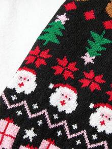 PETSIN 1pc Christmas Pet Cat Dog Universal Green Diamond Grid Elk Snowflake Cute Pattern Jacquard Knitted Elastic Comfortable Dog Christmas Sweater - Multicolor - View 6