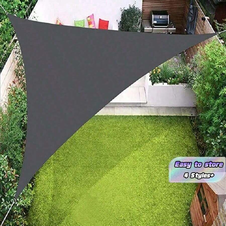 Foldable Waterproof Triangle Sunshade Canvas, Suitable For Outdoor Activities, Backyard Sun Shelter, Camping Tent, Sunshade Canopy. Waterproof Triangle Sunshade Canopy Blocks 98% Uv For Patio, Balcony, Gazebo, Outdoor Use - Multiple Styles - View 1