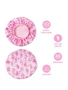 SHEIN X Care Bears 女款連體髮帽頭巾帽 - 粉色 - 查看 3