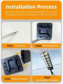 8000W Solar Remote Control Outdoor Street Lamp - 6500K Solar Parking Lot Lamp, Double Row 12 Slot 504 LED Courtyard Lamp, Human Body Sensor Lamp, Suitable For Streets, Courtyards, Garage Entrances, Etc. - white light - View 12