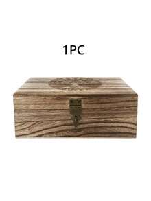 Hand Carved Wooden Tree Of Life Storage Box, Exquisite Engraved Keepsake Box, Wooden Jewelry Organizer Box, Flame Craft Finish, Unique Creative Gift For Men And Women - multicolor - View 7