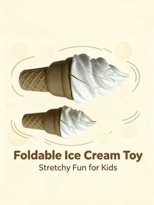 3D Printed Realistic Ice Cream Cone Retractable Sword Funny Novelty Prank Toy - Multicolor - View 6