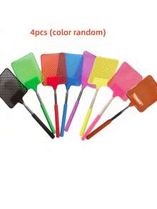 4pcs Set Extendable Stainless Steel Rod Indoor Fly Swatter, Fruit Fly Catcher, Mosquito Catcher, Indoor Insect Killer, Summer Essential (Random Color) Gardening Supplies, Summer, Kitchen Accessories, Gardening, Kitchen, Must Have - Multicolor - View 11