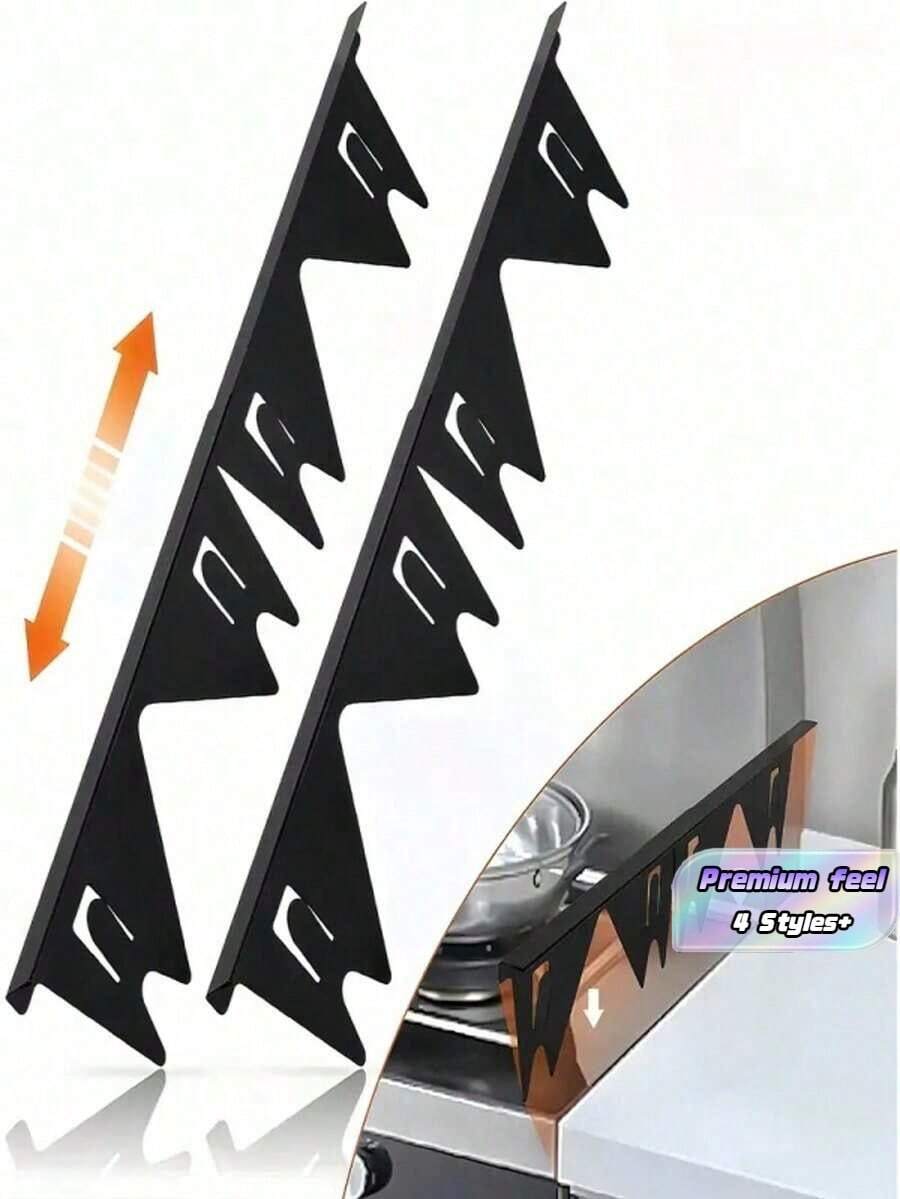 2/4 Pieces Stainless Steel Stove Gap Covers, Stove Gap Filler With Fine-Tuning Kit, Heat-Resistant Decorative Guard, Suitable For Stove Countertops And Between Countertops - View 1