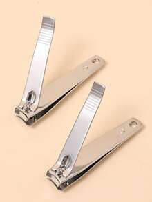2pcs/8pcs Classic Stainless Steel Nail Clippers, High-Quality Heavy Duty Nail Clippers, Easily Trim Thick Nails, Toenails, Fingernails, Nail Care Tools, Manicure Accessories, Suitable For Commercial And Home Use,Affordable Distribution,Home Essential - Silver - View 3