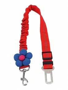 PETSIN 1 bộ dây kéo thú cưng bằng nylon, chống mài mòn, có thể thu gọn, dải phản quang nhìn rõ ban đêm, khóa cài, điều chỉnh được, tay cầm in hoa, dây an toàn ô tô nhiều màu cho đi dạo, lái xe, du lịch, phụ kiện thú cưng ngoài trời - Nhiều màu - Xem 10