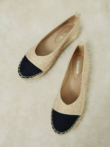 Styleloop Ladies, Straw Rope, Flat Shoes. Fall Shoes - Brown - View 5