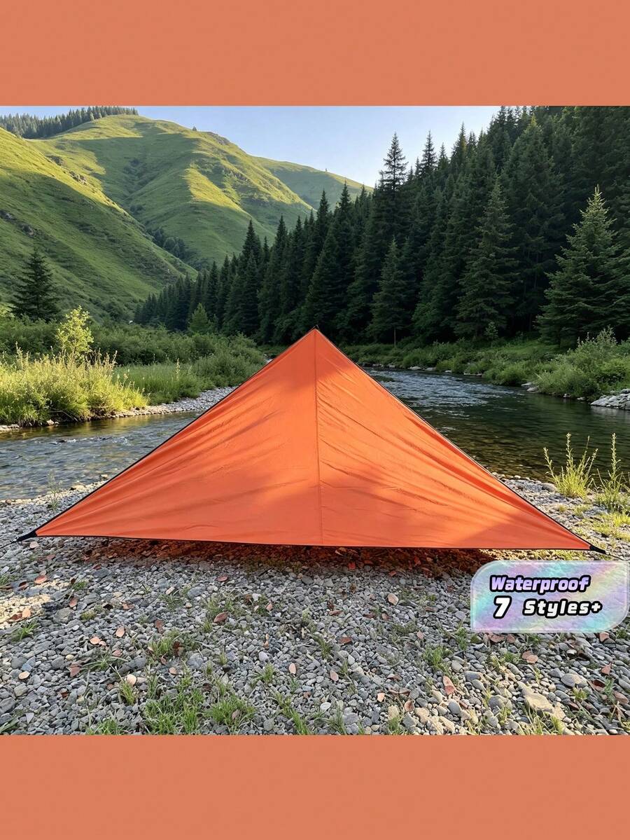 1PC Foldable Waterproof Triangle Sun Shade Sail, Suitable For Outdoor Activities, Backyard Canopy, Camping Tent, Etc. Sun Shade Cloth, Sun Sail, Triangular Waterproof Sun Shade Sail, Applicable For Yard, Patio, Deck, Gazebo And Other Outdoor Spaces. - multicolor - View 1