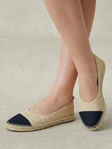 Styleloop Ladies, Straw Rope, Flat Shoes. Fall Shoes - Brown - View 2