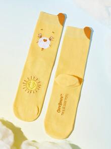 SHEIN X Care Bears 4雙中筒襪，吸汗且柔軟 - 雜色 - 查看 7