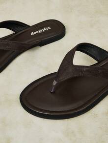 Styleloop Ladies, Thong Summer Style, Flat Sandals - Rust Brown - View 9