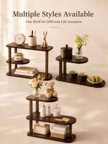 Cup Rack/Storage Rack, Multi-Tiered For Cups, Dining Side Cabinet, Desktop/Tabletop Organizer, Tea Cup/Coffee Cup Organizer. - Walnut - View 7