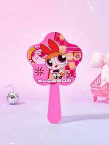 THE POWERPUFF GIRLS X Joivida 1PC Pattern Cartoon Tunes Handheld Mirror Bathroom Mirror - Multicolor - View 5