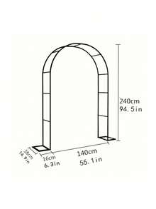 Metal Garden Plant Climbing Flower Arch Frame Decoration Pergola For Flower And Plant With Green Vine - Black - View 5