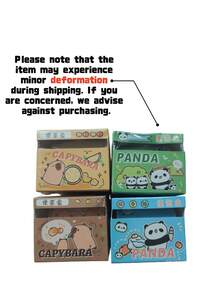 1Pc Boxed Cute Cartoon Panda & Capybara Pull-Out Sticky Notes, Self-Adhesive Writable Memo Pads For Planner, Calendar, Daily Water Intake Tracker, Study Notes, Office Accounting, Cute Stationery For Animal Lovers School Supplies - 256pcs - View 2