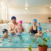 Bulk Wholesale Elastic Fabric Swimming Cap, Comfortable Material Swimming Pool Cap, Lightweight Bathing Cap Suitable For Women, Men, Children, Unisex, Non-Waterproof Elastic Swimming Pool Bathing Cap Suitable For Long And Short Hair - A - View 9