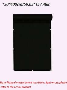 1pc Opaque Privacy Fence Screen, Waterproof Balcony Cover With UV Protection, Black Outdoor Patio Privacy Shade For Apartment Railing Deck Porch - Black - View 15