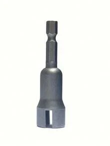 2 buah Kunci Sok Baut Kupu-kupu 6,35mm Adaptor Soket Gagang Heksagonal untuk Alat Listrik Obeng Listrik Beralur, Soket Heksagonal Baut Kupu-kupu Baja Premium - Alat Potong Proyek DIY - default - View 3