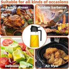 1/4pcs 2-In-1 Plastic Oil Sprayer, 15.8oz Plastic Olive Oil Dispenser With Mist Spray And Drizzle Functions, 470ml Plastic Oil Sprayer Bottle With Anti-Clog Filter, Leak-Proof Seasoning Container For Kitchen, Salad, Frying, Grilling - Multicolor - View 6