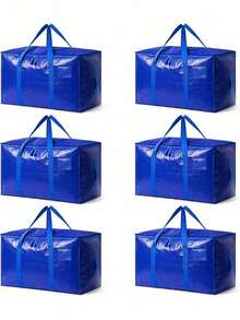 Extra-Large, Heavy-Duty Moving Storage Bags With Zippers And Handles; Durable Storage Bags And Moving Boxes Ideal For Closet Organization And Storage. - Royal Blue - View 3