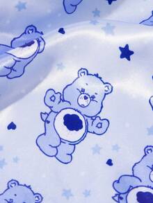 SHEIN X Care Bears 女款連體髮帽頭巾帽 - 藍色 - 查看 4