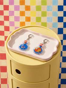 Joivida 1/3pcs Cute Pixel Acrylic Potion Bottle Keychain, Mini Game Style Bag Charm Pendant For Backpack, Purse, Keys, Travel, Daily Use & Gift - Multicolor - View 3