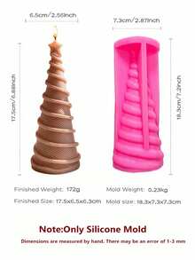 Heart Shape Christmas Tree Silicone Mold Christmas Bowknot Pillar Tree Candle Mold Gingerbread Concrete Soap Resin Casting Mold Christmas Home Decor - various - View 10