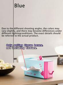 Wall‑Mounted No‑Drill Tissue Box Hanging Paper Holder For Bathroom Sink And Kitchen Cabinet Lightweight Sturdy Structure Easy Installation Fits Standard Tissues Practical Home Storage Organizer For Dorm Apartment Household - Multicolor - View 5