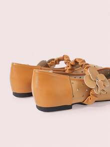 CUCCOO DOLLMOD Women's Shoes, Brown, Star Hollow Mary Jane Flats, Flower-Decorated Breathable Ballet Shoes, Daily Casual And Comfortable Women's Shoes - Brown - View 6
