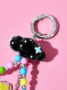 THE POWERPUFF GIRLS X SHEIN 時尚鑰匙圈 精緻包包吊飾 鏡面掛飾 紀念品 收藏品 適合禮物、錢包、書包、背包、汽車配件 - 彩色 - 查看 5