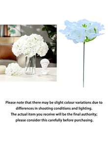 30 PCS Lifelike Hydrangea Flowers, Realistic Texture, Large Blooms, White Artificial Hydrangea Flowers With Stems, Full Flower Heads, Suitable For Home Decor, Party Decoration, Wedding Bouquets, Tabletop Centerpieces - White - View 11