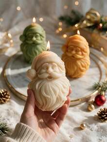Christmas Santa Claus Candle Mold Father Christmas Silicone Mold Kriss Kringle DIY Form Concrete Resin Casting Mold Home Decor - various - View 5