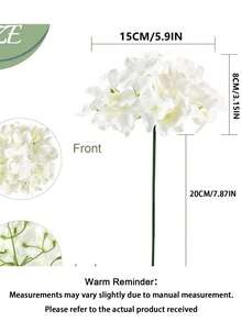 30 PCS Lifelike Hydrangea Flowers, Realistic Texture, Large Blooms, White Artificial Hydrangea Flowers With Stems, Full Flower Heads, Suitable For Home Decor, Party Decoration, Wedding Bouquets, Tabletop Centerpieces - White - View 3