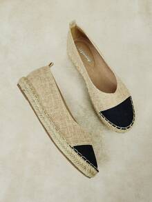 Styleloop Ladies, Straw Rope, Flat Shoes. Fall Shoes - Brown - View 6