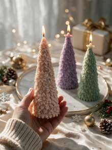 Christmas Pillar Tree Silicone Candle Mold Christmas Tree Silicone Mold Xmas Design Soy Wax Silicone Mould Christmas Home Decor - various - View 4