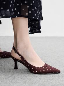 CUCCOO BIZCHIC 女款時尚黑色尖頭細高跟單鞋，適合上班、約會、派對、度假，聖誕春季鞋款 - 咖/白 - 查看 5