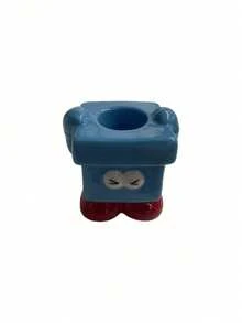 Joivida 1pc Character Shape Toothbrush Holder With Rounded Rectangular Design And Raised Facial Details For Modern Bathroom Countertop Organization Featuring Colorful Pastel Aesthetic Storage Solution For Stylish Home Users - Multicolor - View 8
