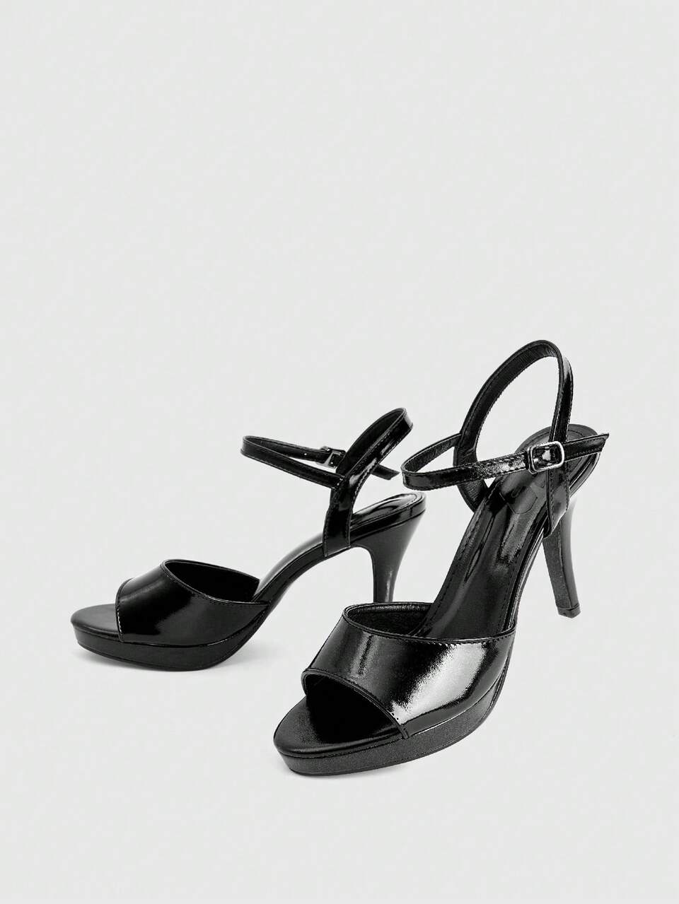 CUCCOO LuxiPop Women Shoes Light Luxury Royal Sister Style Women's Spring And Summer Banquet Dating Party Solid Color Open-Toed Back Buckle Stiletto Fashion Sandals