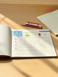 1PC English Alphabet Tracing Workbook, 46-Page Preschool Learning Activity Book, Number Tracing, Pencil Control Exercises, One-On-One Practice, Toddler Writing Practice, Homeschool Classroom Supplies - Multicolor - View 10